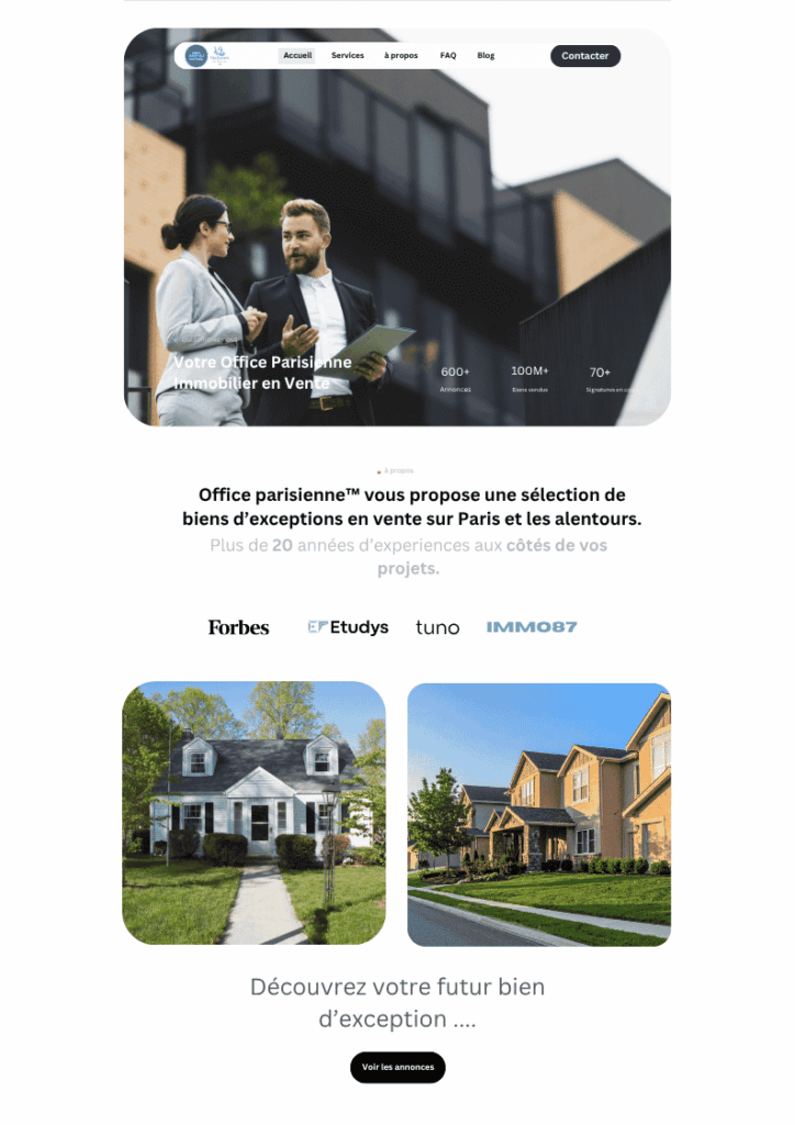 FAQ site internet pour notaire